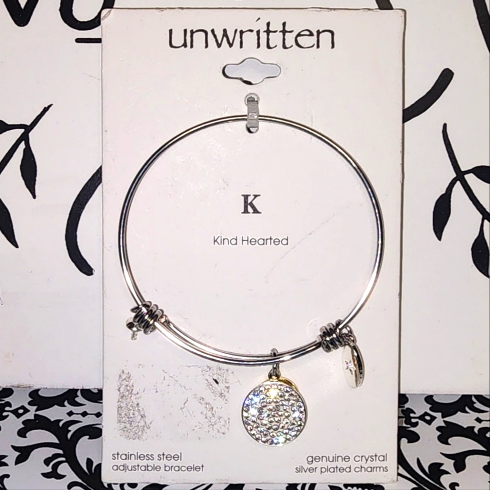 New Unwritten Silver Plated "Kind Hearted" Charm Bracelet